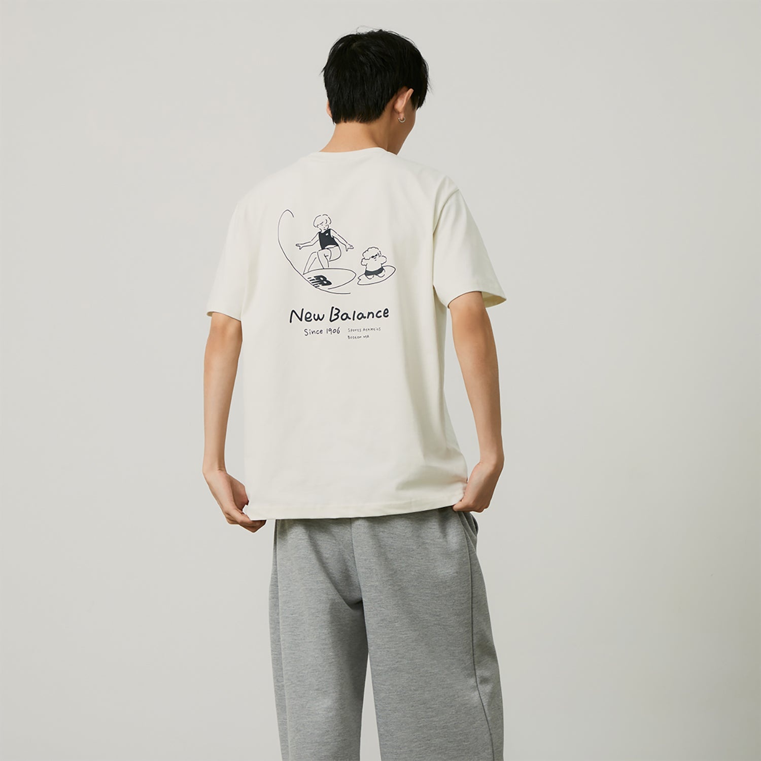 New Balance x Tombonia Graphic T-shirt Lifestyle 'White' AMT42336-CIC - 7