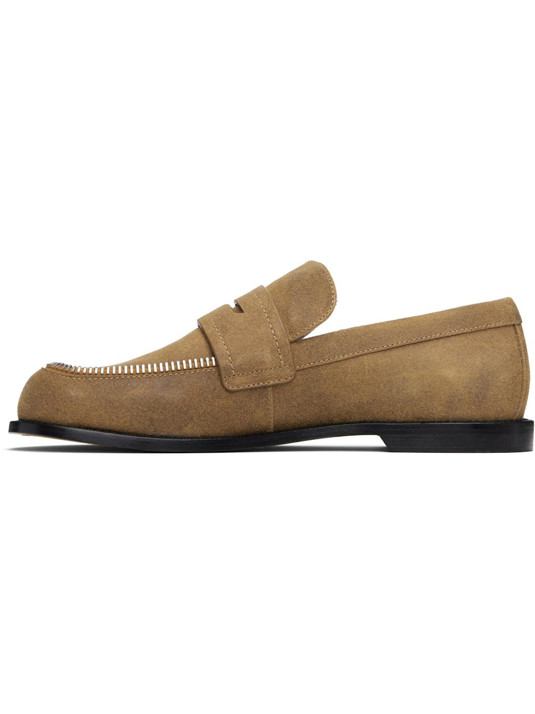 Tan Biker Moccasin Loafers - 3