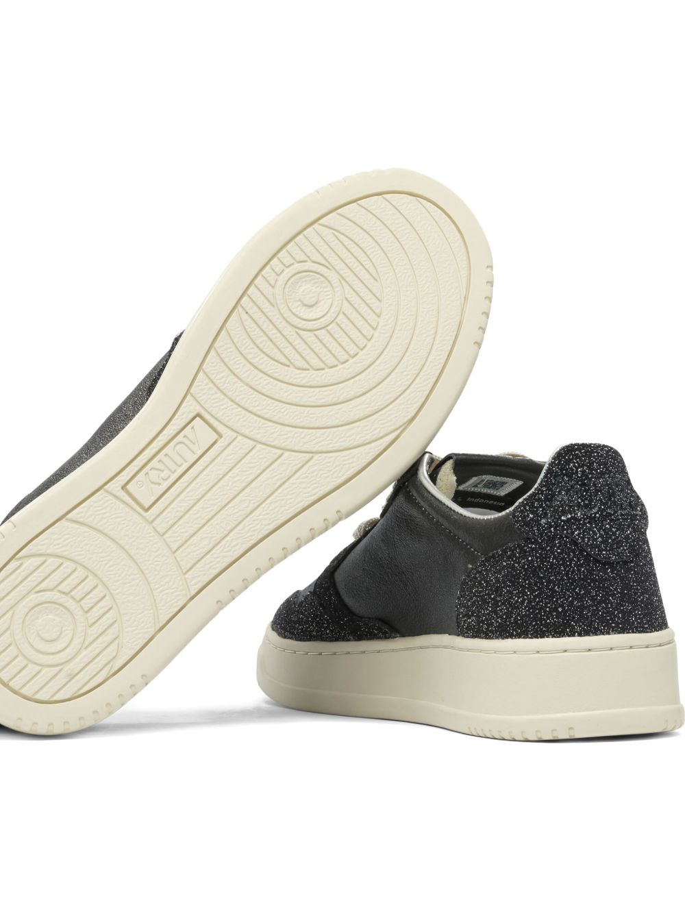 Medalist glitter-detail leather sneakers - 4