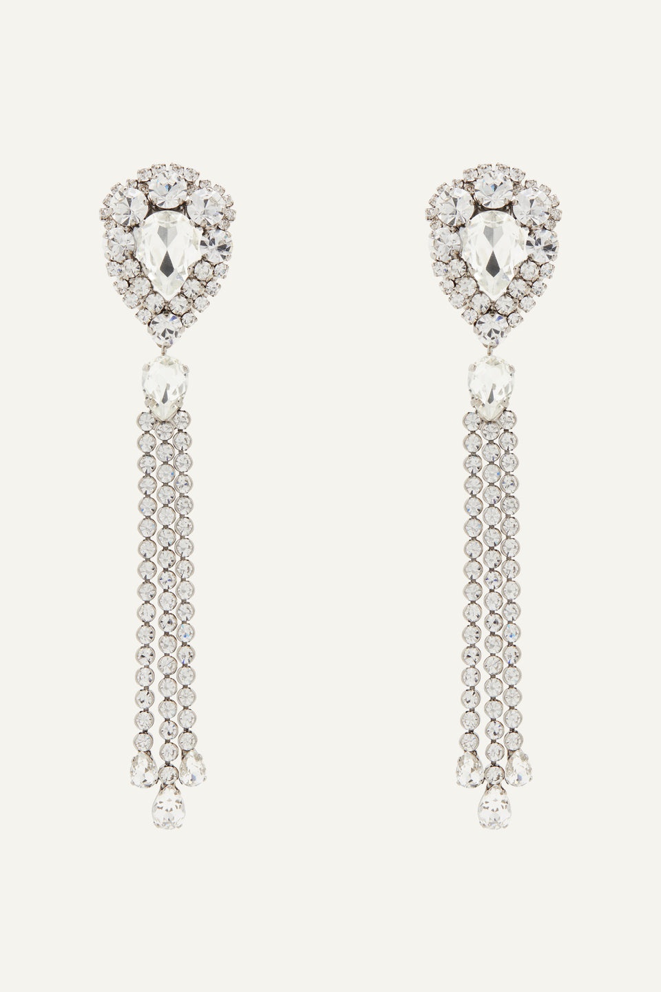 CRYSTAL EARRINGS WITH FRINGES - 1