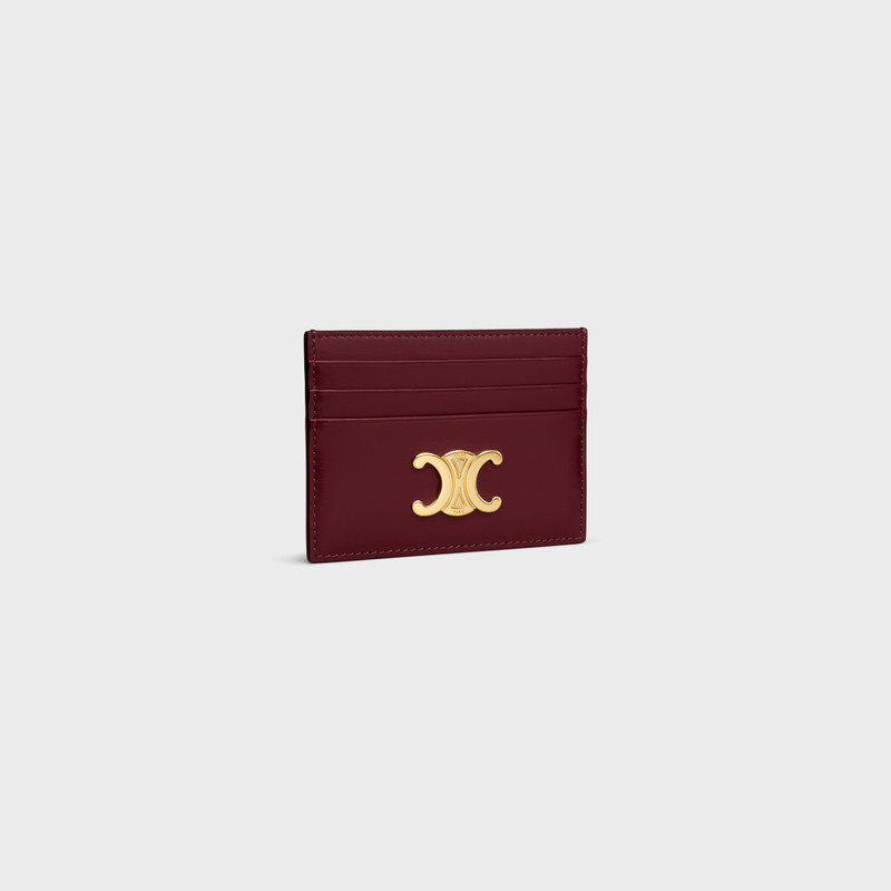 CELINE TRIOMPHE CARD HOLDER in Shiny calfskin outlook