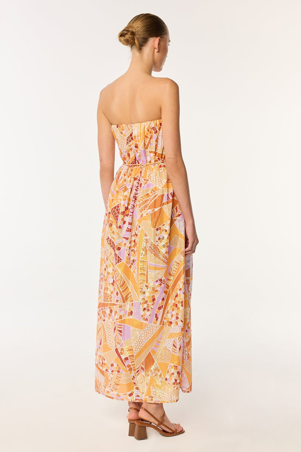Long Dress Mara - Orange Mosaic - 3