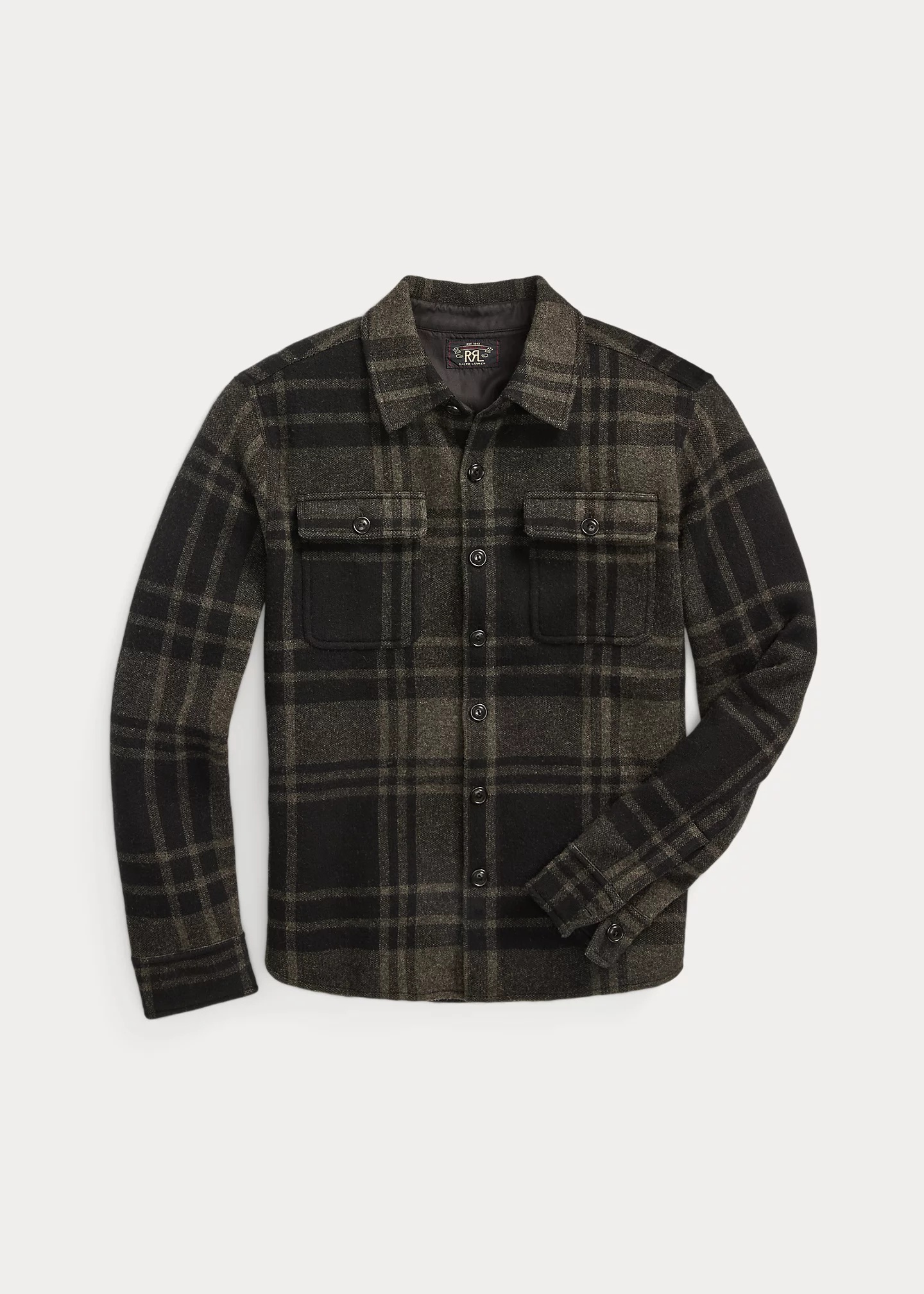Plaid Wool Jacquard Workshirt Sweater - 1