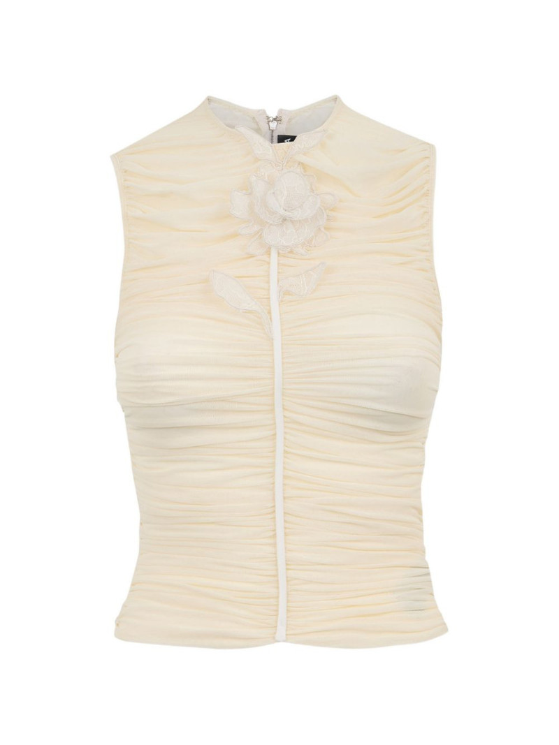 lace-rose ruched top 1