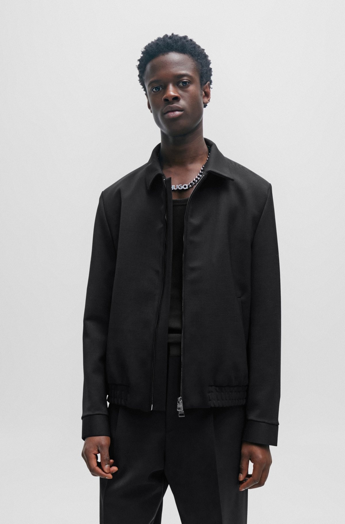 MODERN-FIT SUIT IN PERFORMANCE-STRETCH STRUCTURED CANVAS - 3