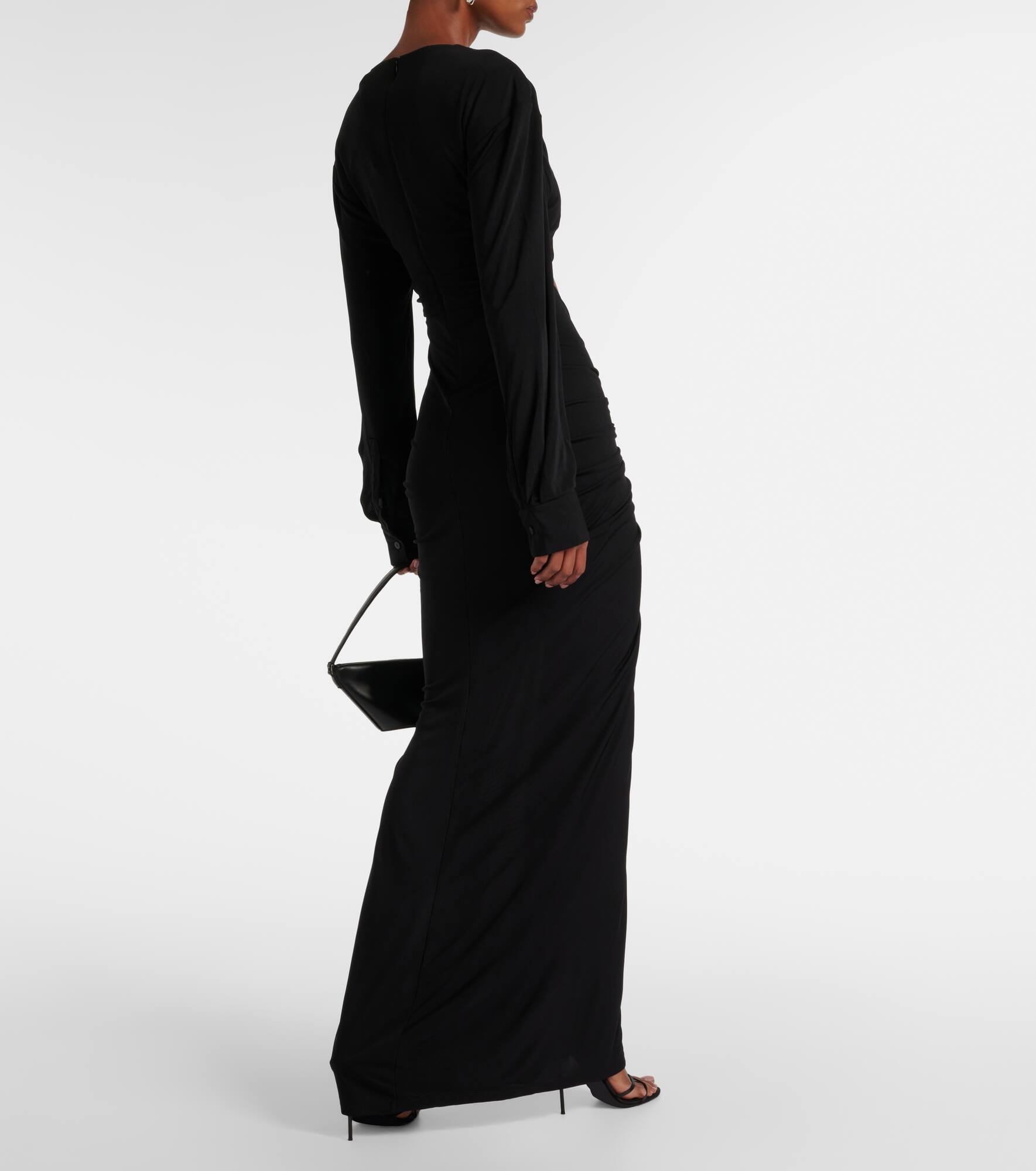 Vivenda draped jersey maxi dress - 3