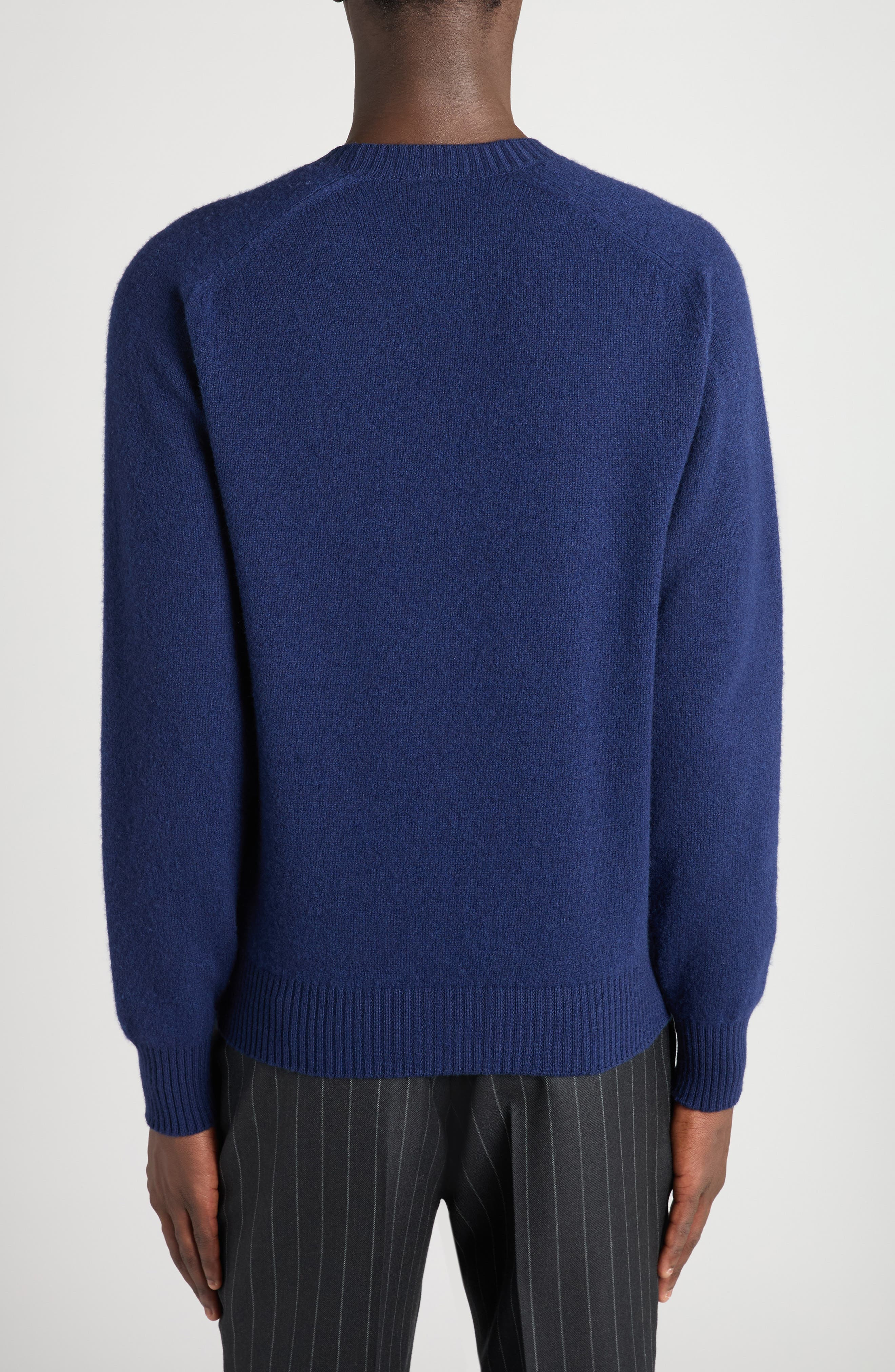 TOM FORD Lambswool & Cashmere Crewneck Sweater in Hb812 Ocean Blue at Nordstrom - 2