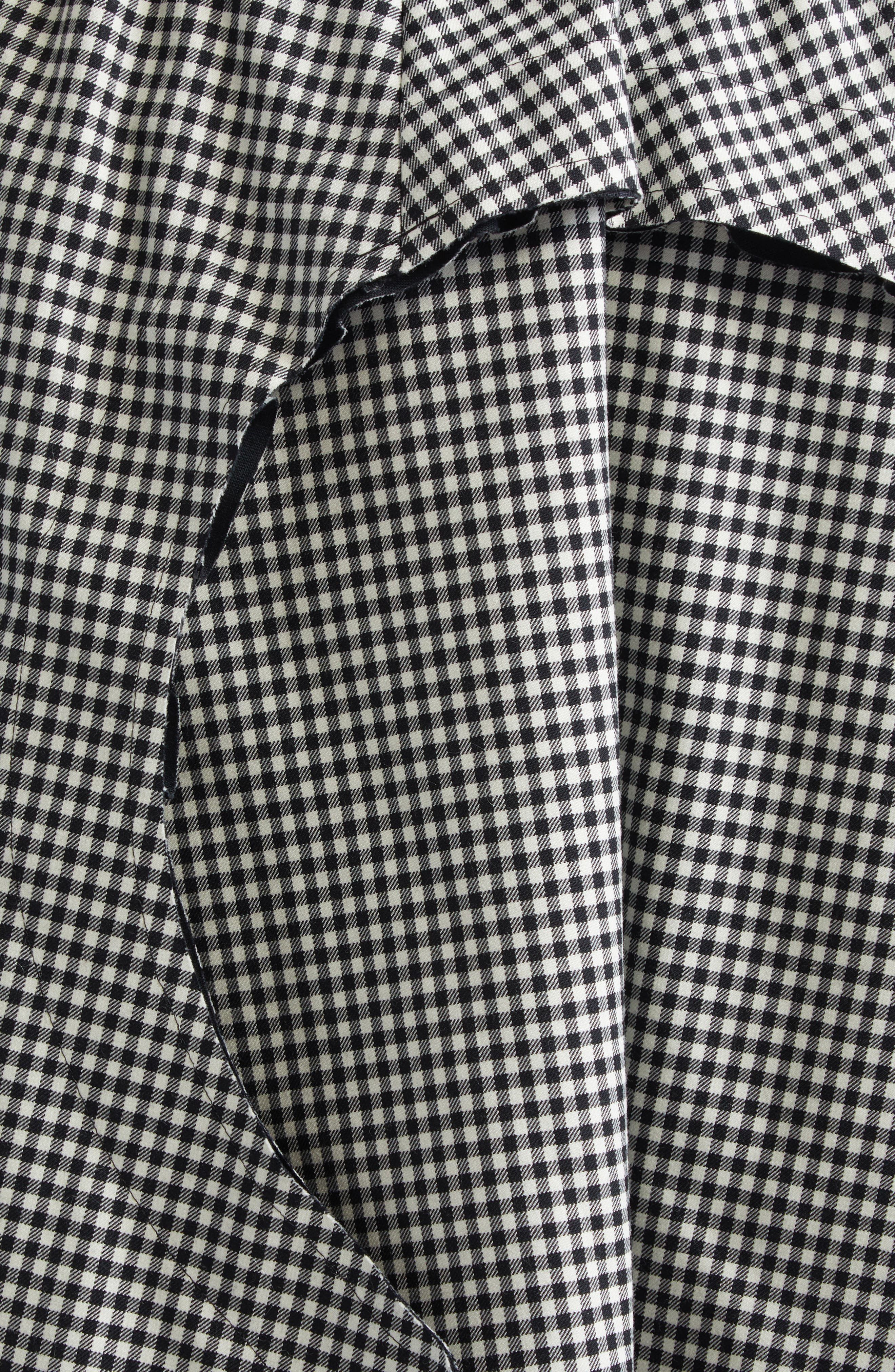 Comme des Garçons Gingham Wool Gabardine Skirt in Black/Ecru at Nordstrom - 7