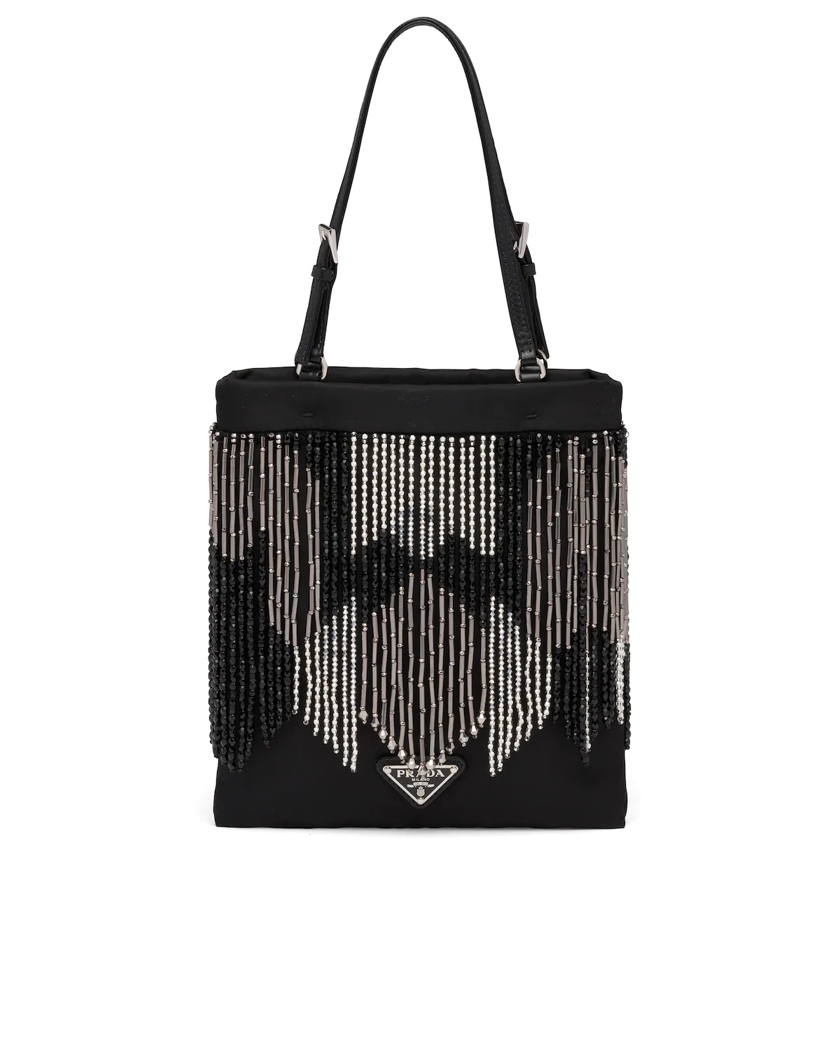 Nylon handbag with fringe - 4