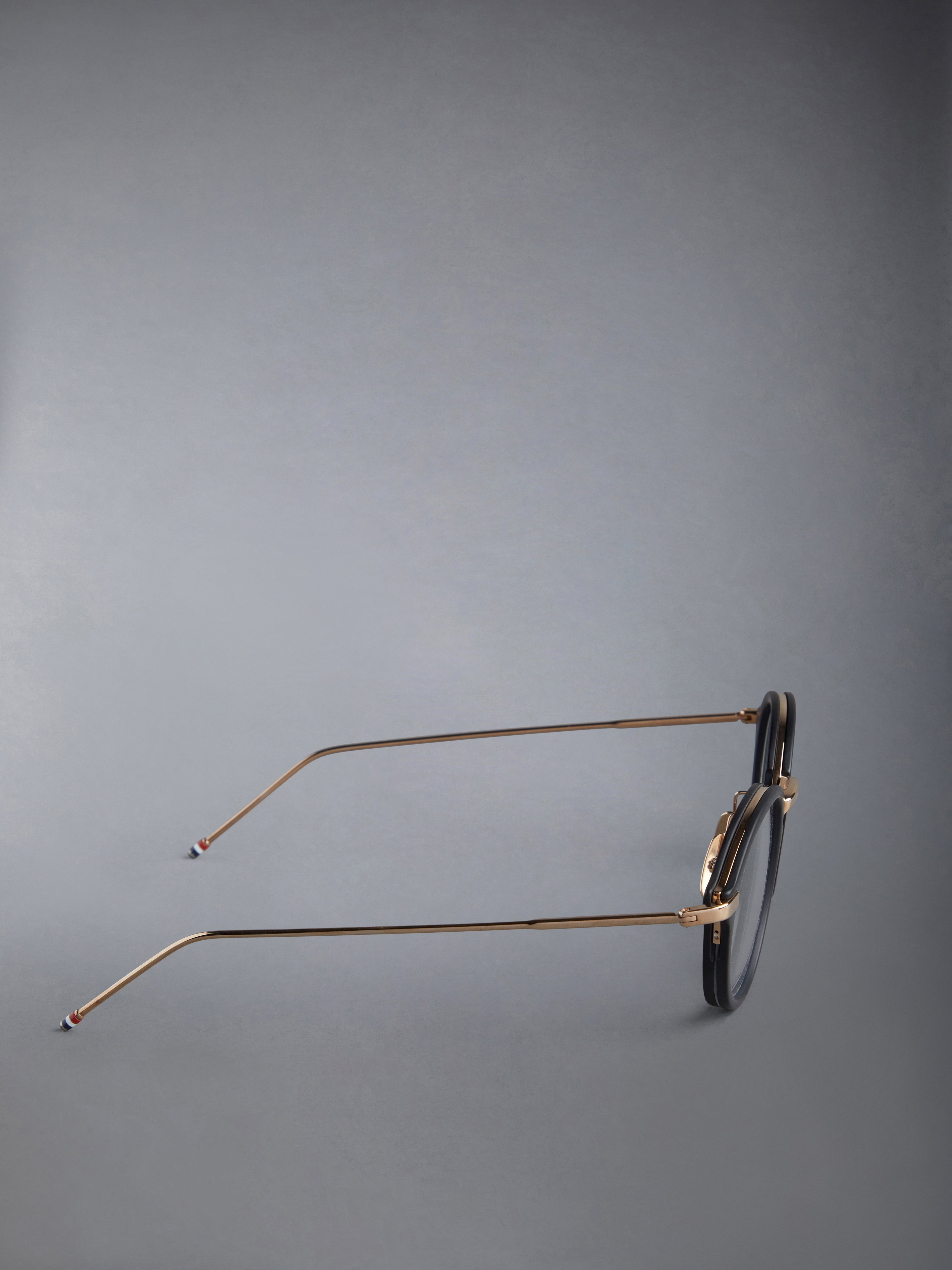 ROUND EYEGLASSES IN ACETATE AND TITANIUM - 4