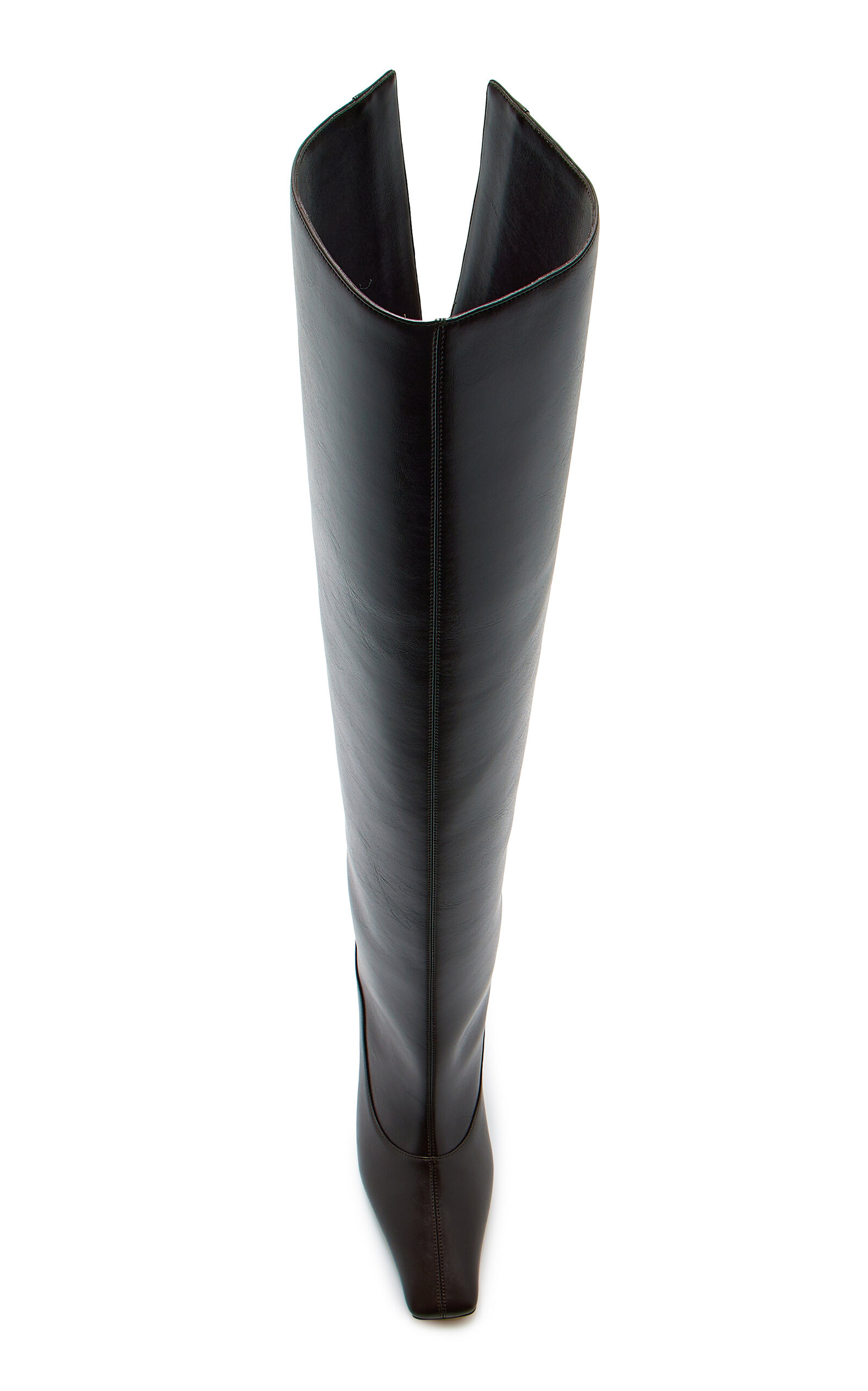 Spur Vegan-Leather Knee Boots brown - 3