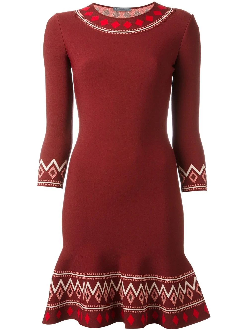 patterned A-line dress - 1