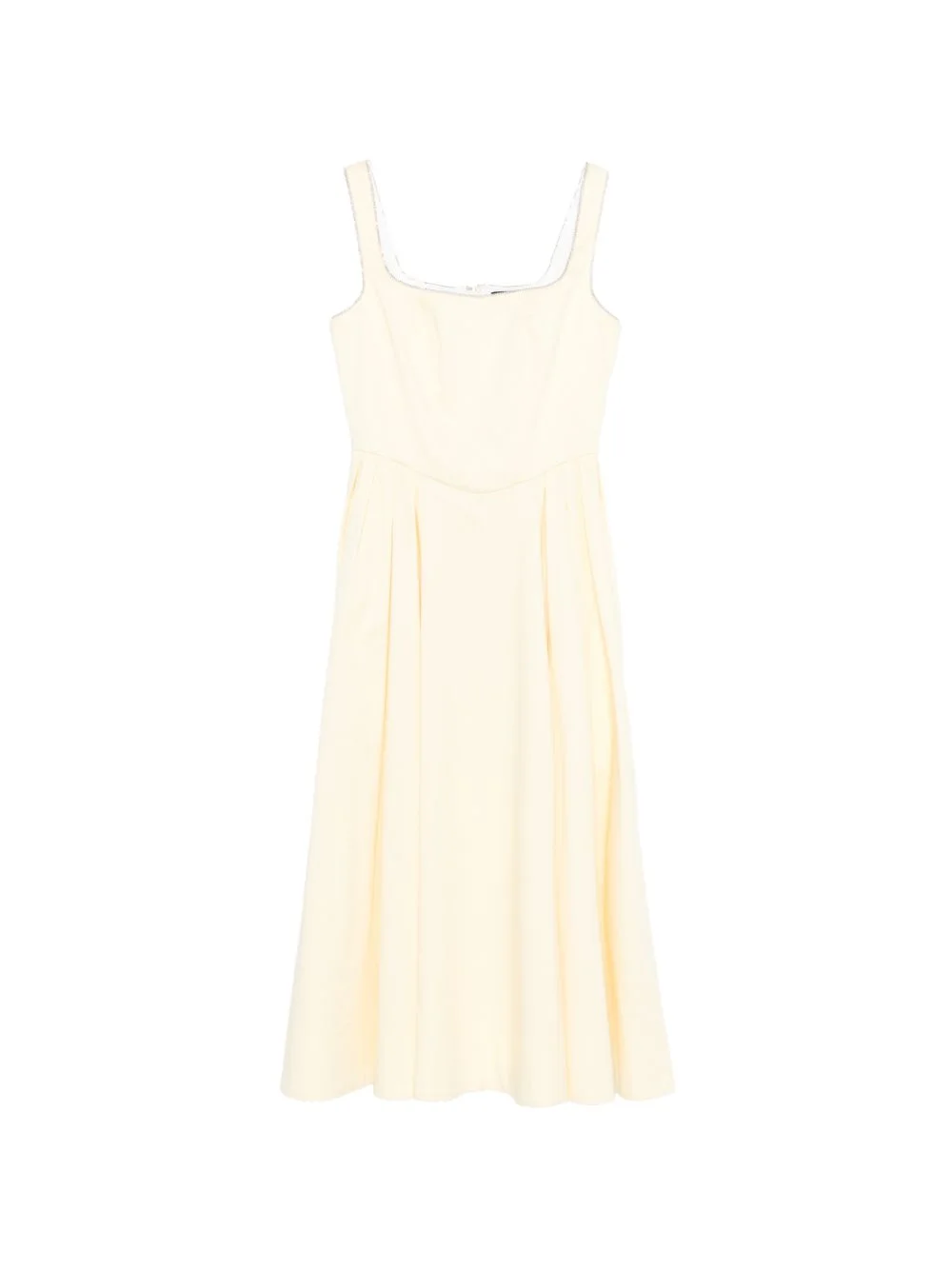 rhinestone-trim midi dress - 1