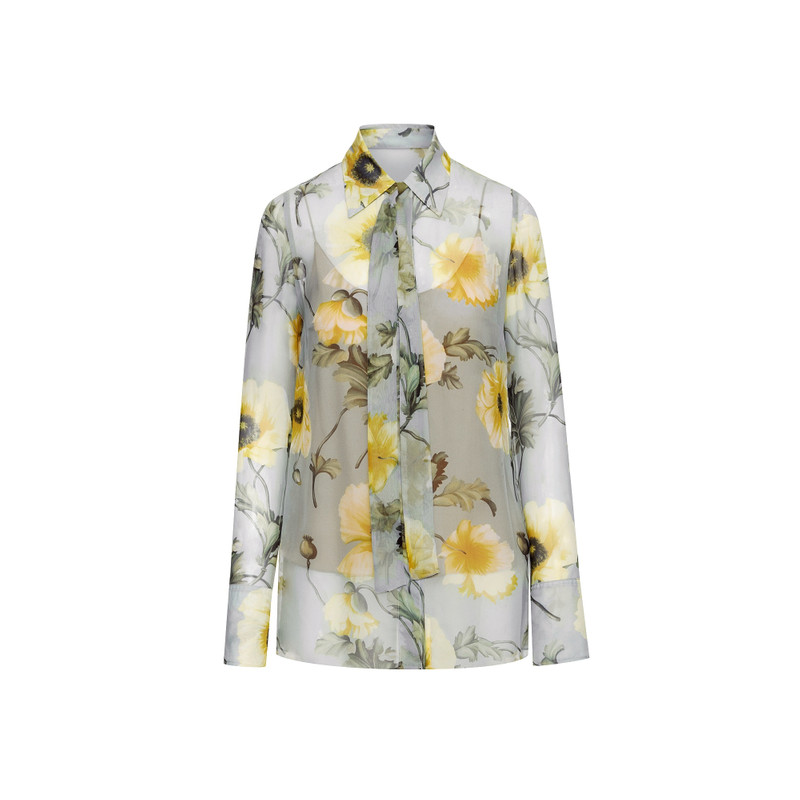 POPPY TIE-NECK CHIFFON BLOUSE 5