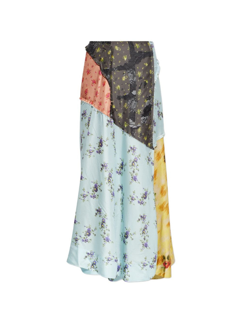 patchwork floral-print skirt 1