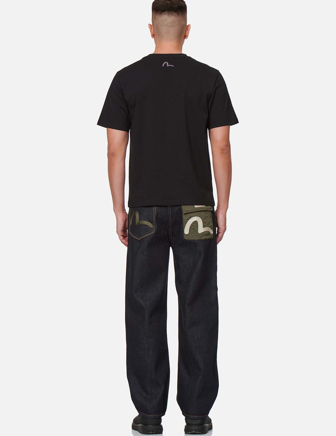 SEAGULL EMBROIDERED WIDE LEG DENIM JEANS - 5