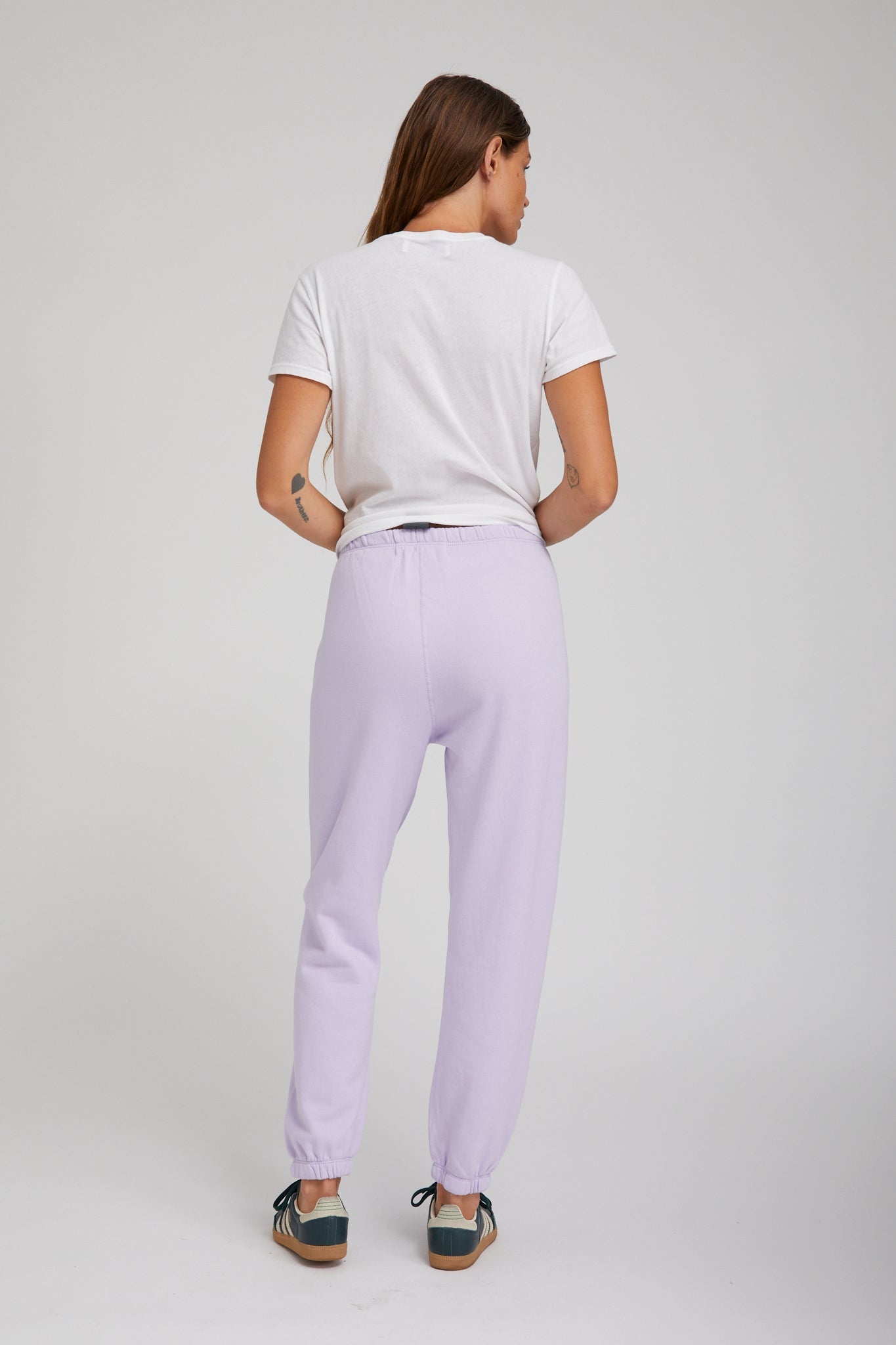LAVENDER TRI-BLEND EMBROIDERED LOGO SWEATPANTS - 3