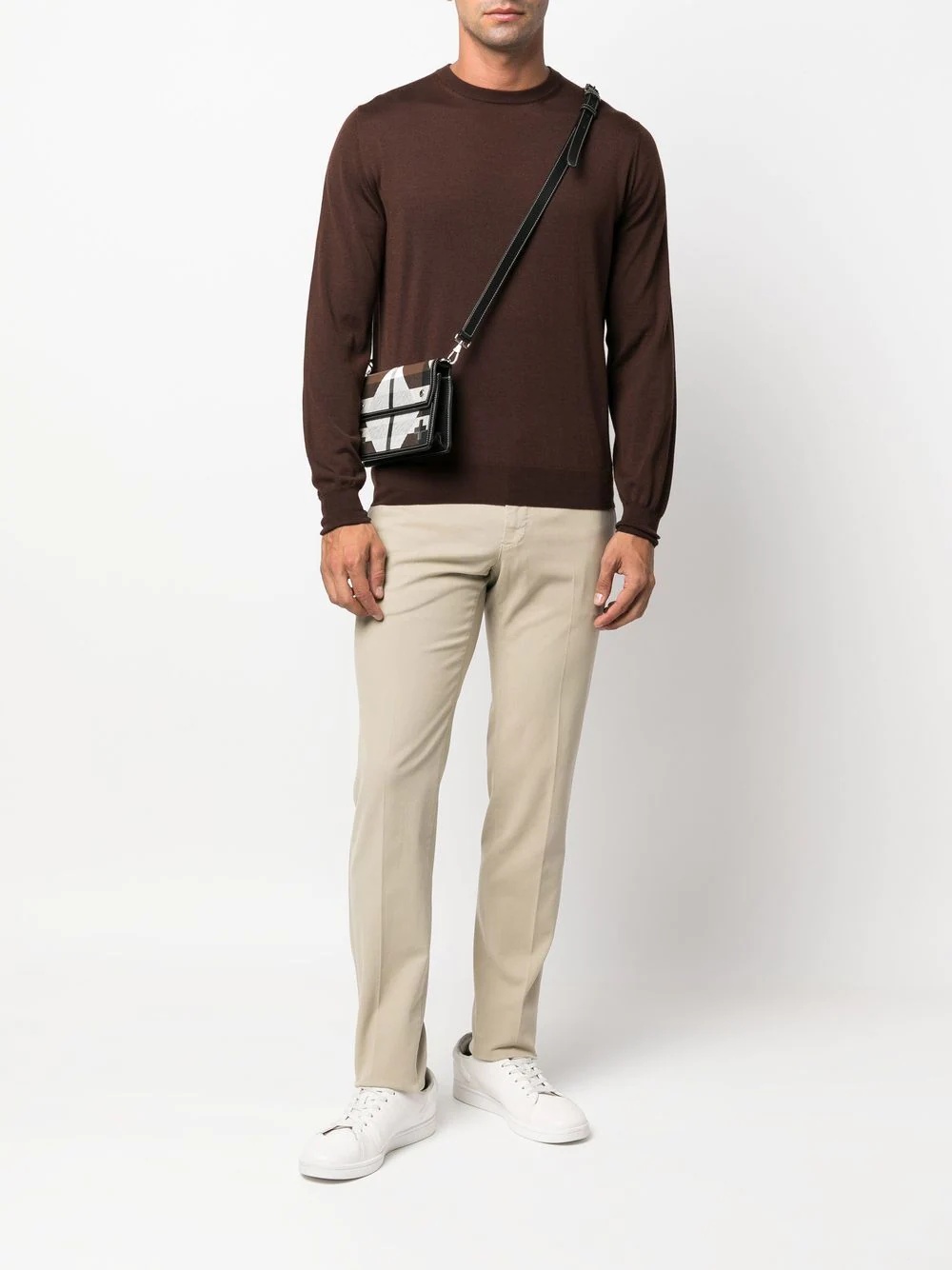 ribbed-knit crew neck sweatshirt - 2