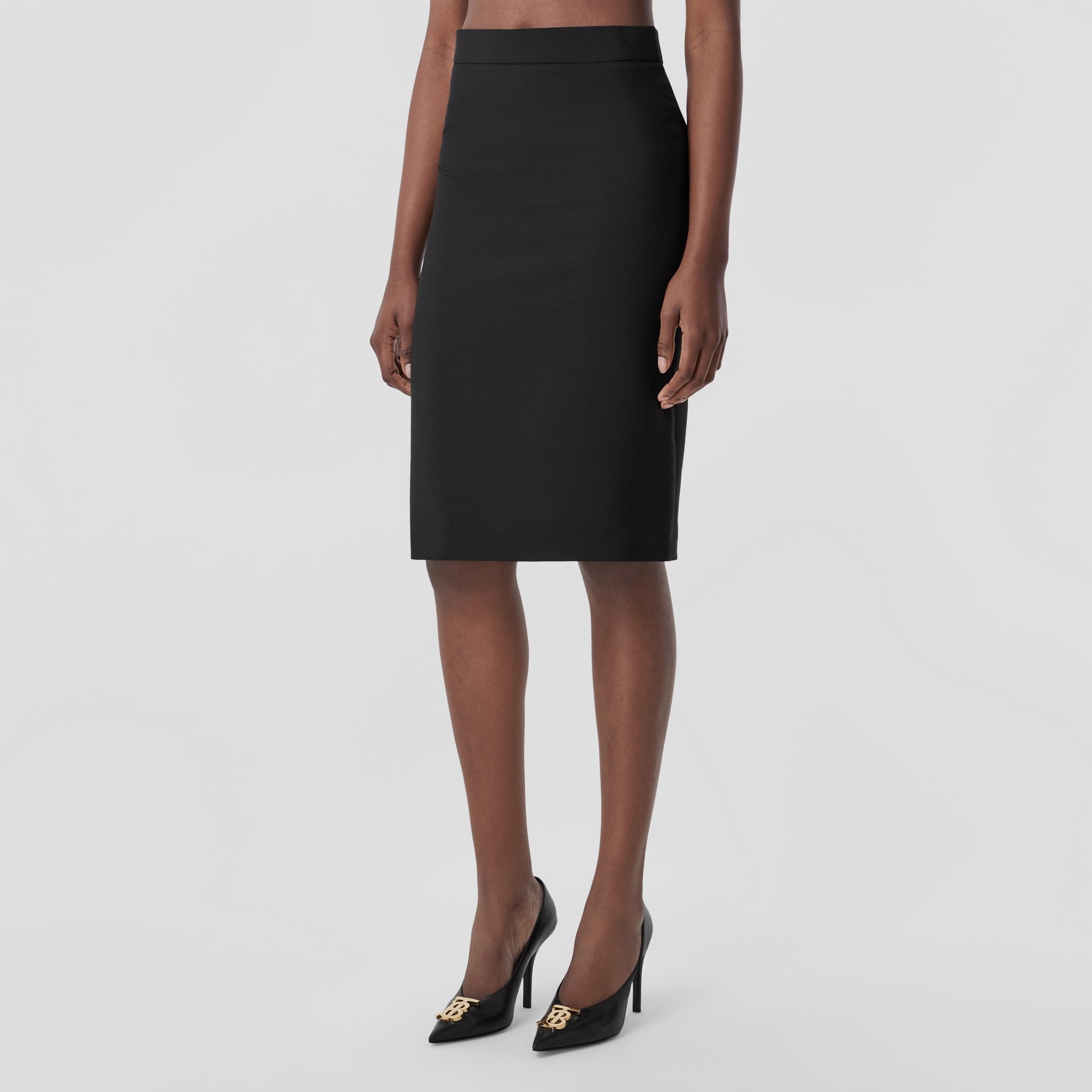 Mohair Wool Pencil Skirt - 5