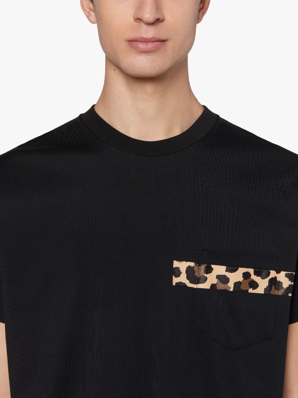 BLACK X LEOPARD COTTON T-SHIRT | GJM-206 - 5