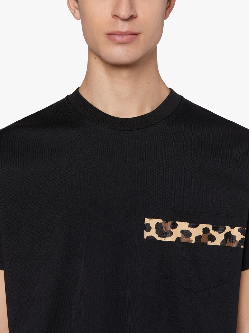 BLACK X LEOPARD COTTON T-SHIRT | GJM-206 5