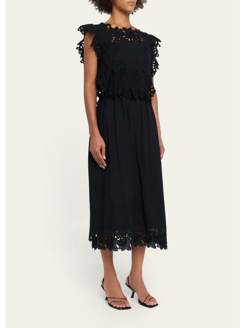 Eleannora Embroidered Midi Dress 4