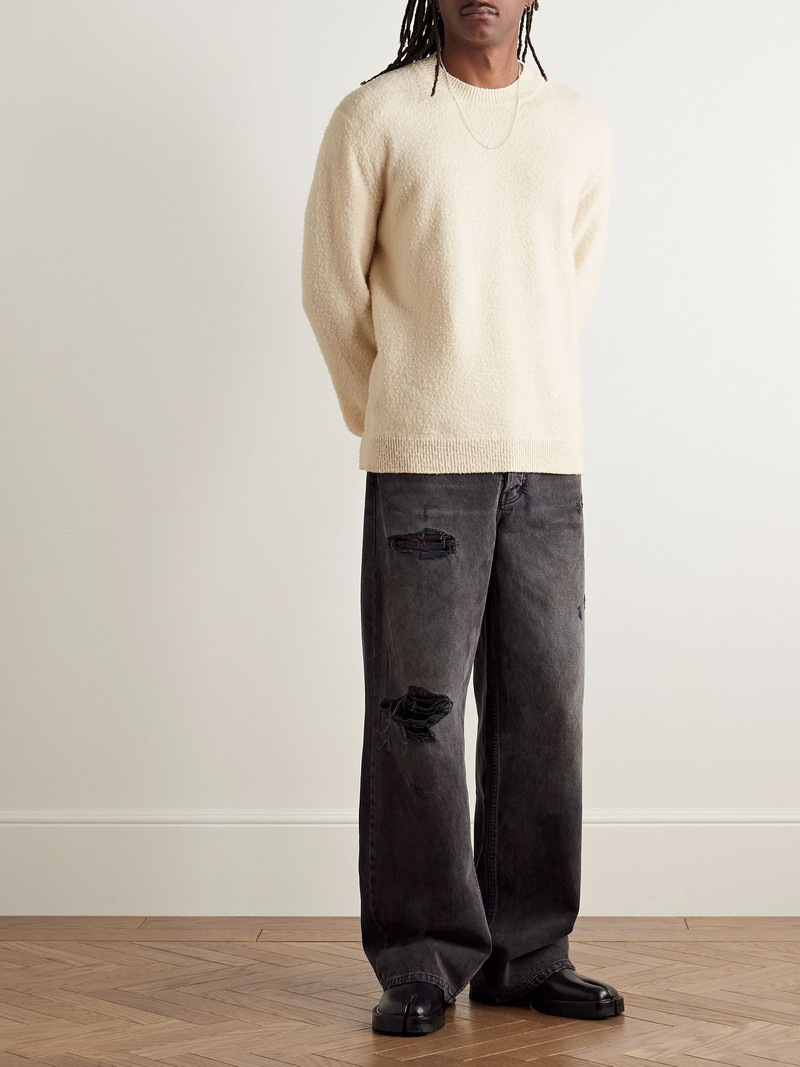Maison Margiela Brushed Wool and Cotton-Blend Sweater Ecru outlook