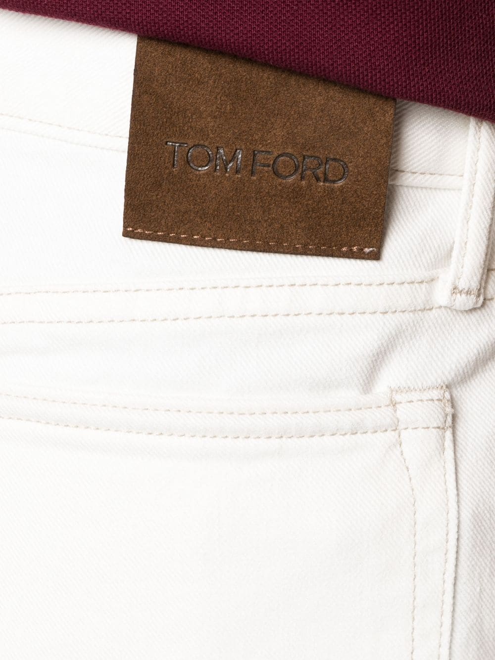slim-cut cotton jeans - 5