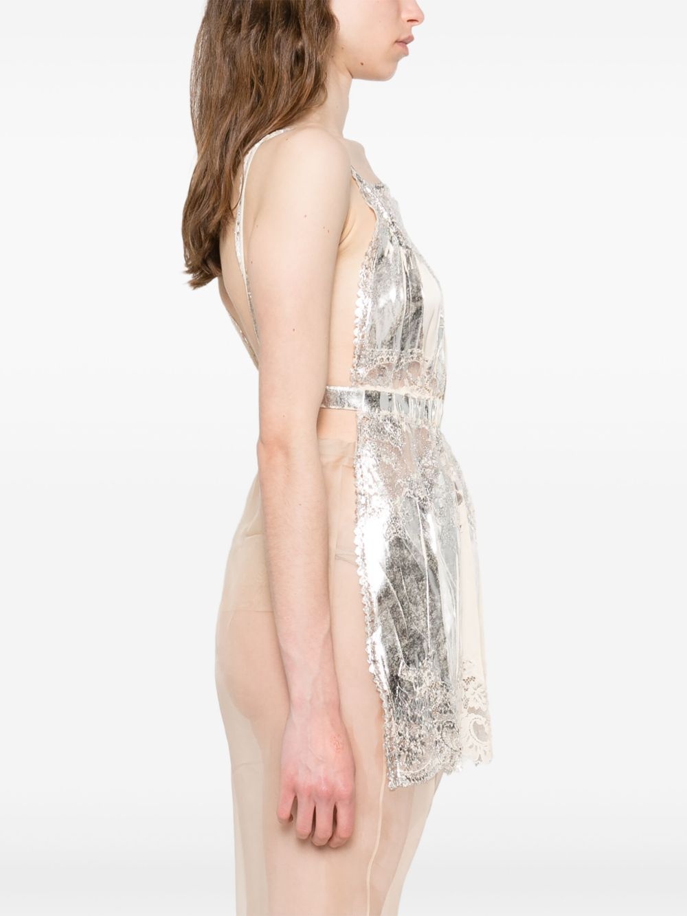 metallic-finish top - 3