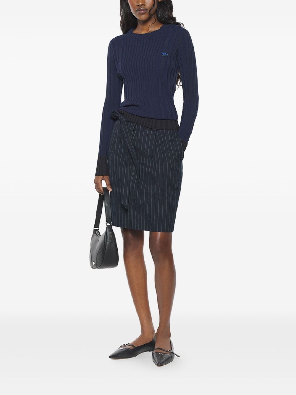 ribbed long-sleeve sweater - 2