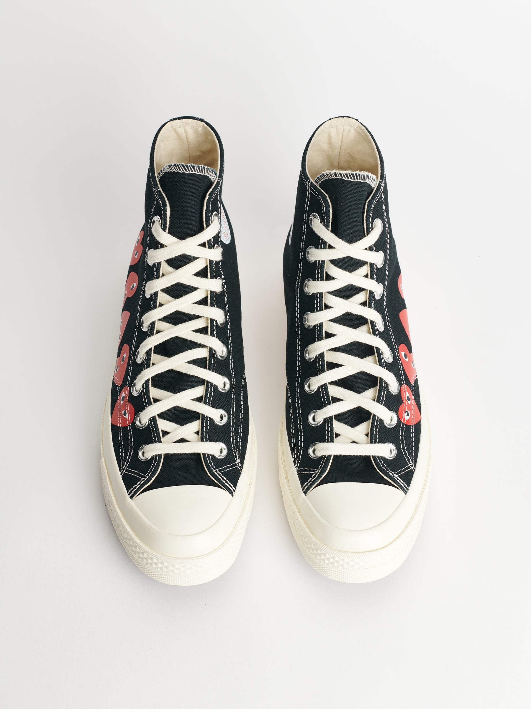 COMME DES GARÇONS PLAY X CONVERSE CHUCK 70 HI MULTI HEARTS BLACK - 5