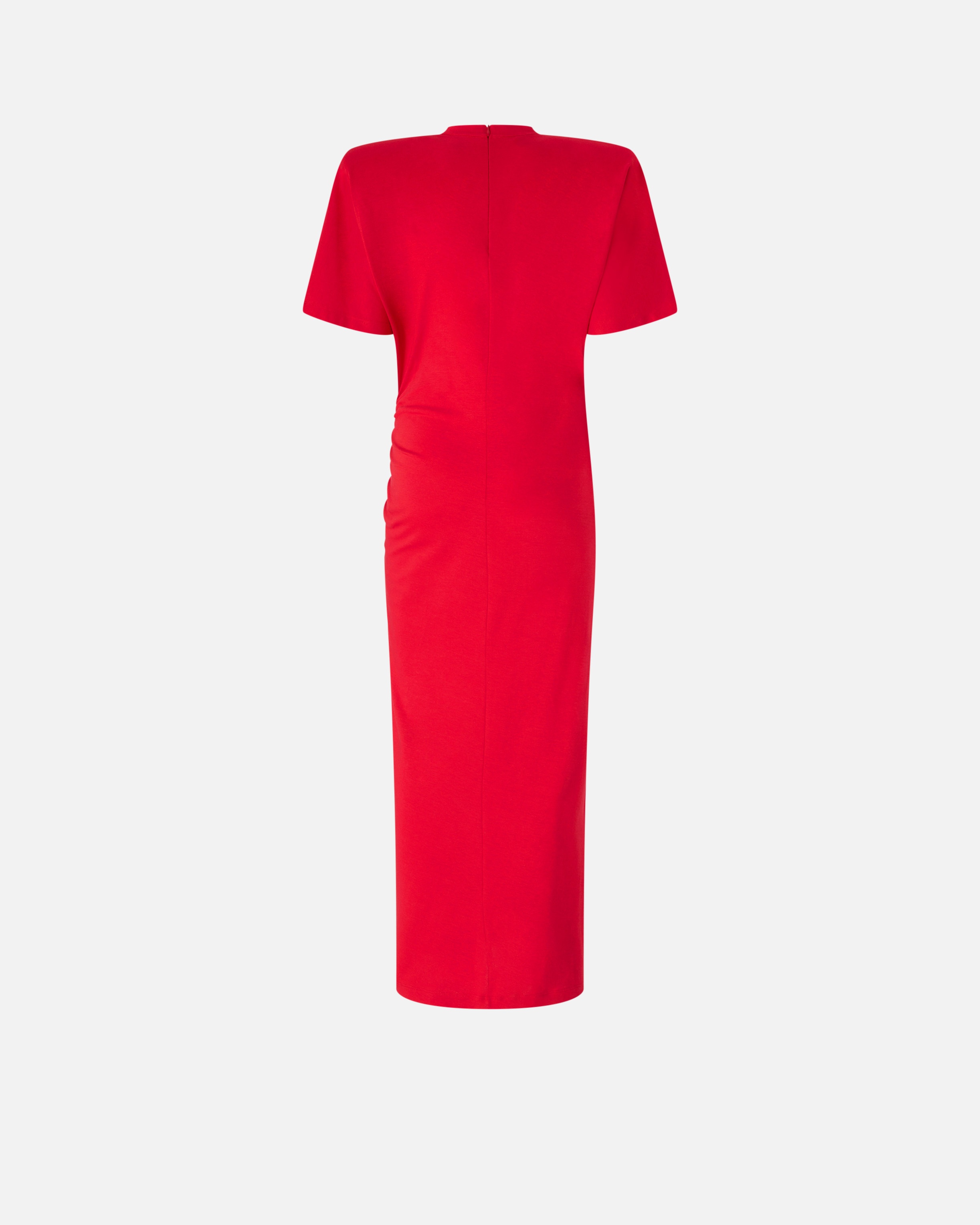 LONG T-SHIRT DRESS WITH PADDED SHOULDERS - 6