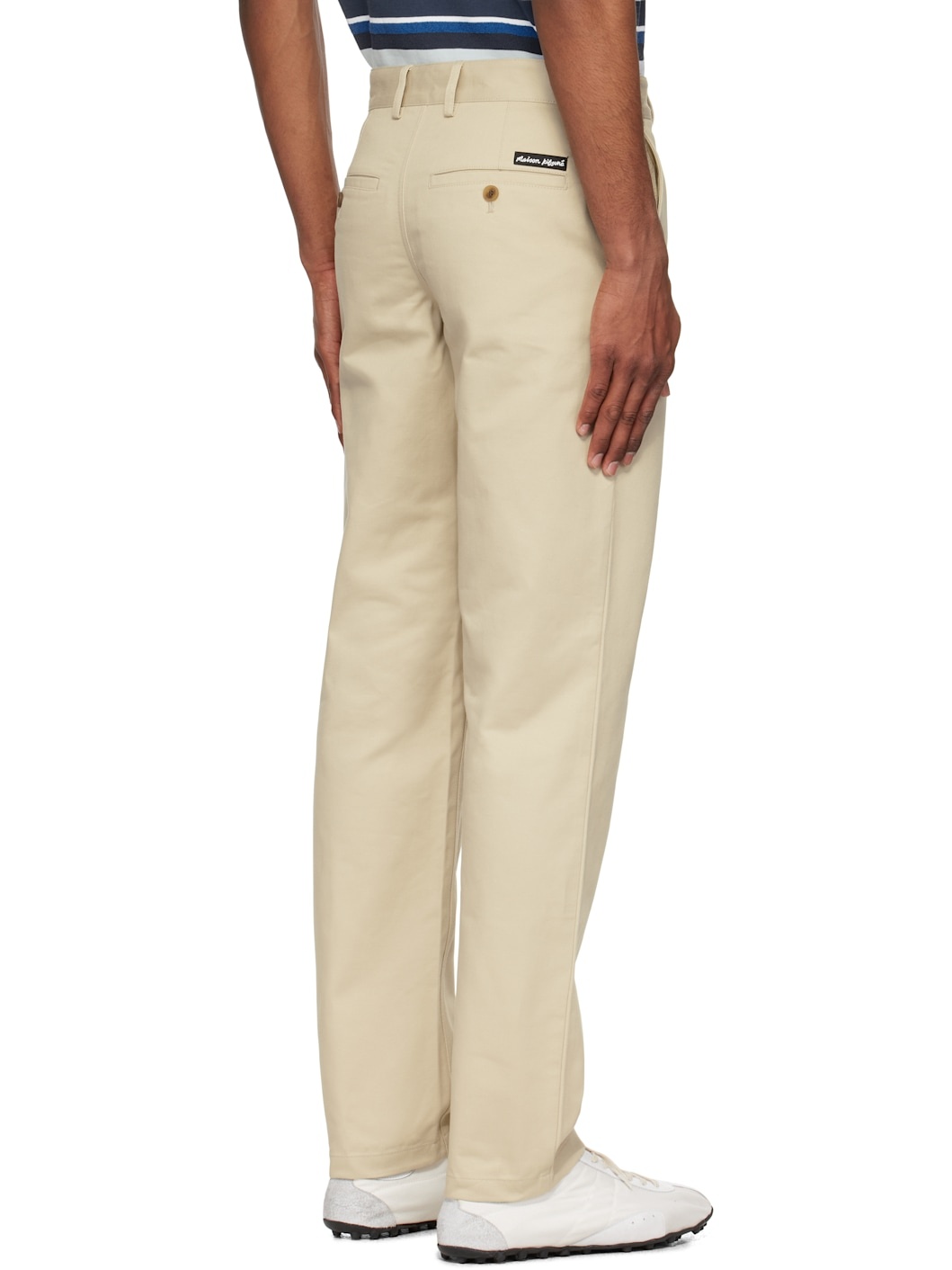 Beige Casual Chino Trousers - 3