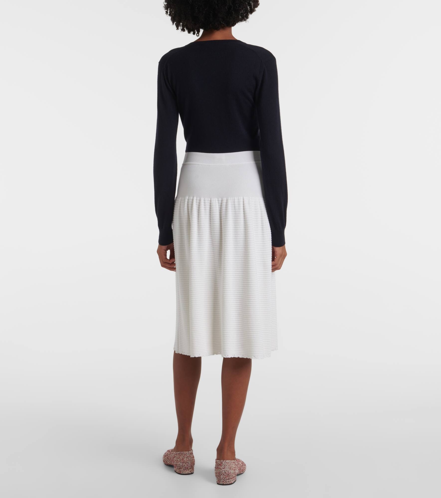 Dora Baltea silk and cotton midi skirt - 3