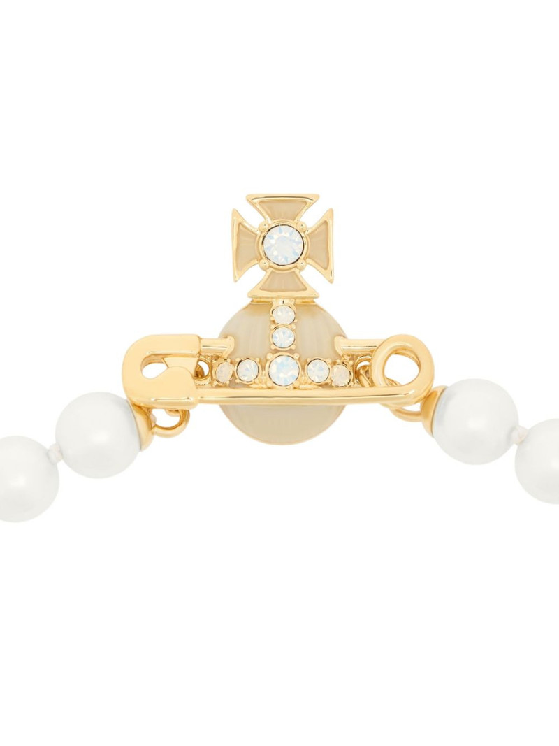 Vivienne Westwood Kitty faux-pearl bracelet outlook