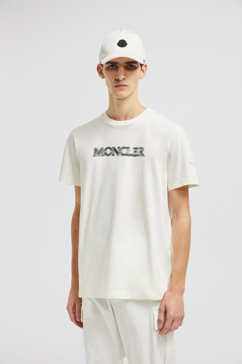 Moncler Blurred Logo Cotton T-Shirt outlook