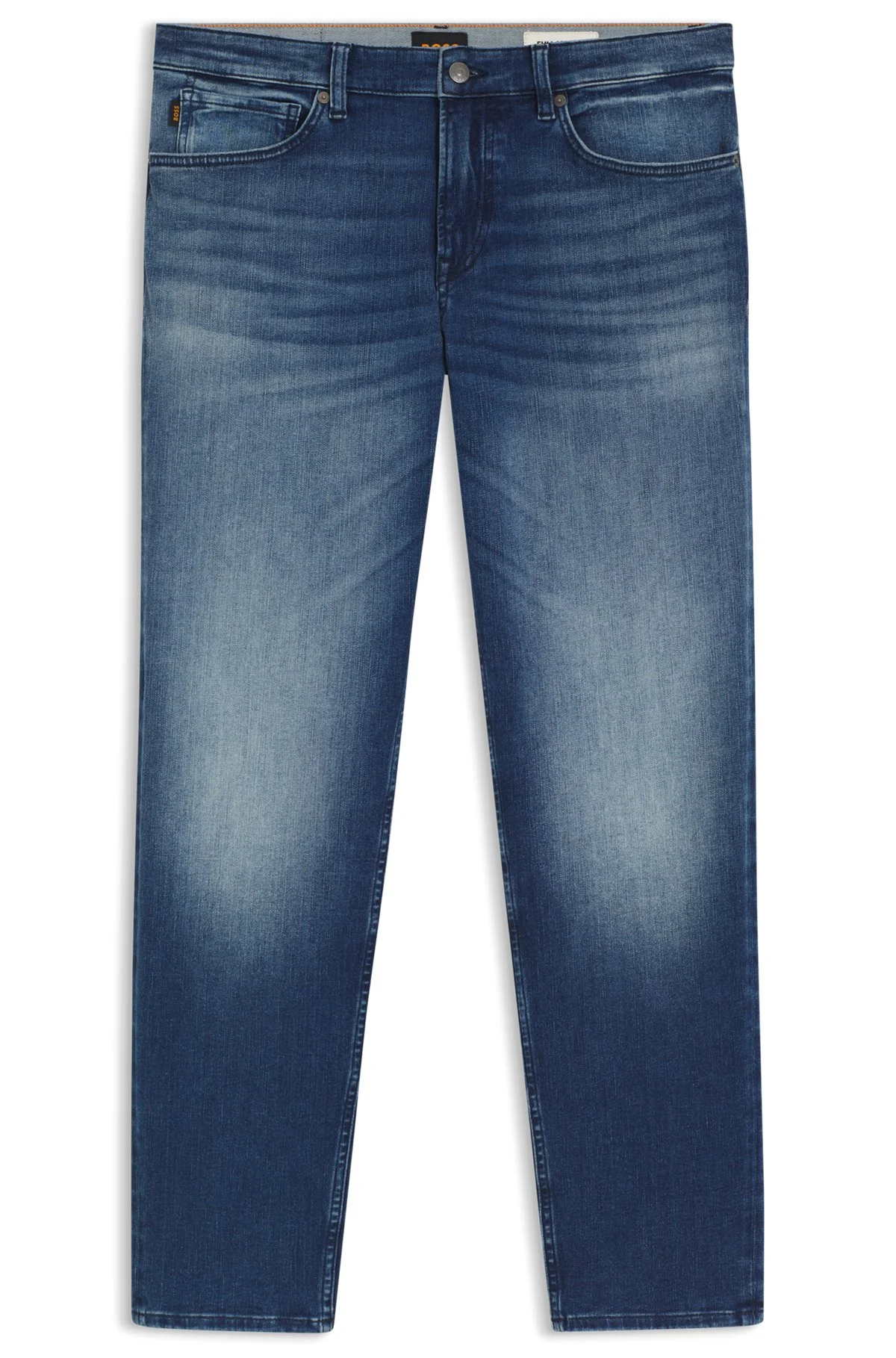 REGULAR-FIT TAPERED STRETCH-COTTON JEANS - 1