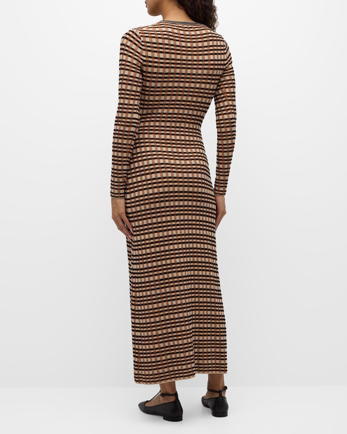 Anouk Check Jacquard Wrap Dress - 4