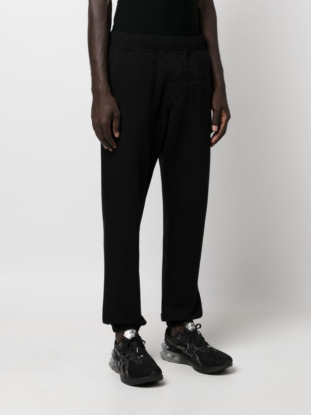 logo-patches cotton track pants - 3