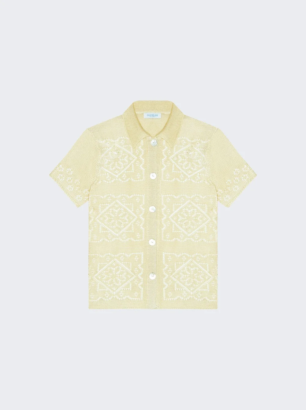 Handkerchief Short Sleeve Shirt Custard - 1