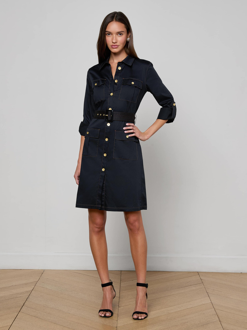 L'AGENCE Karin Poplin Shirt Dress outlook