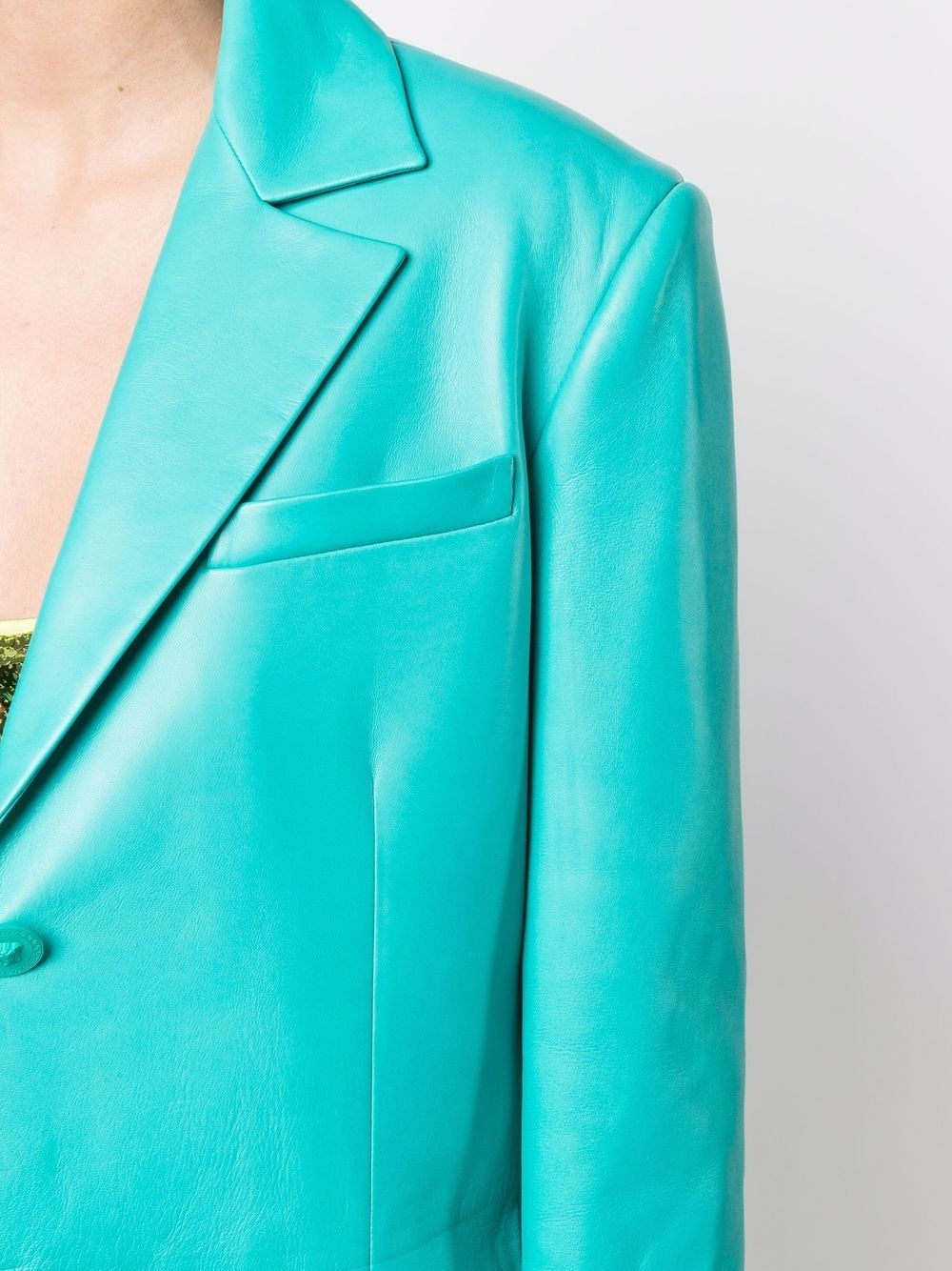 leather blazer jacket - 5