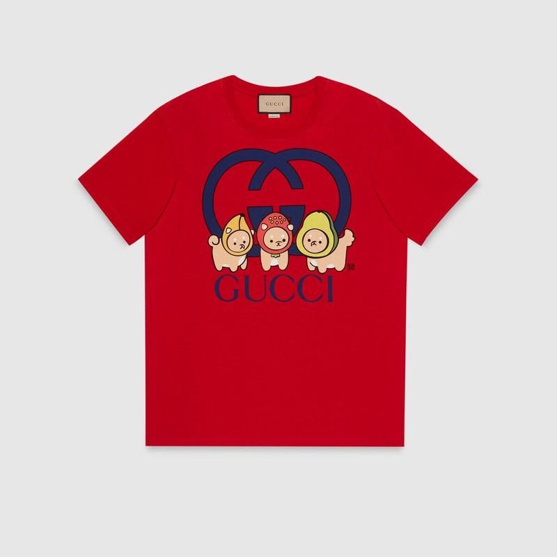 Animals print cotton T-shirt 1