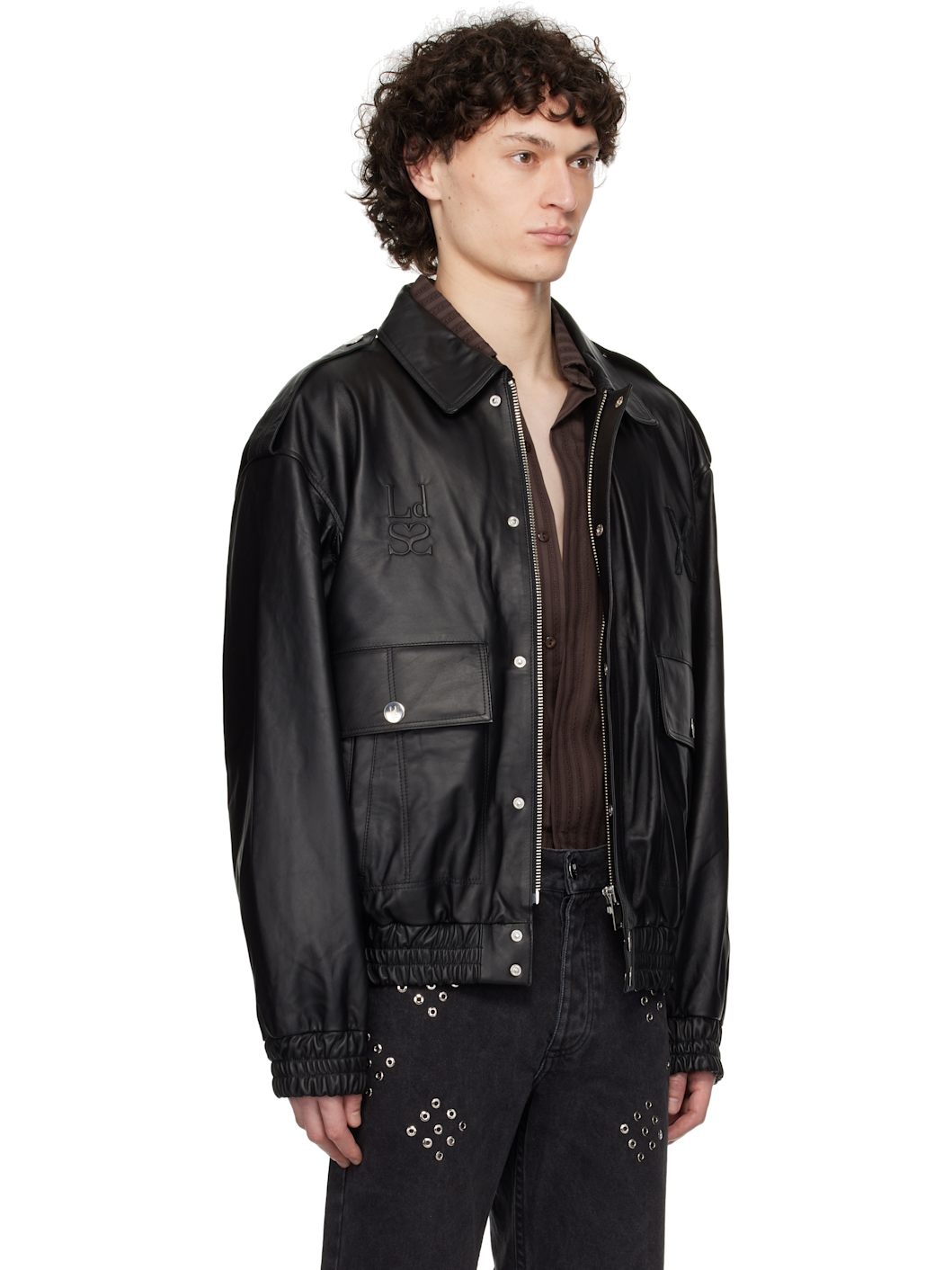 Black Robert Leather Jacket - 2