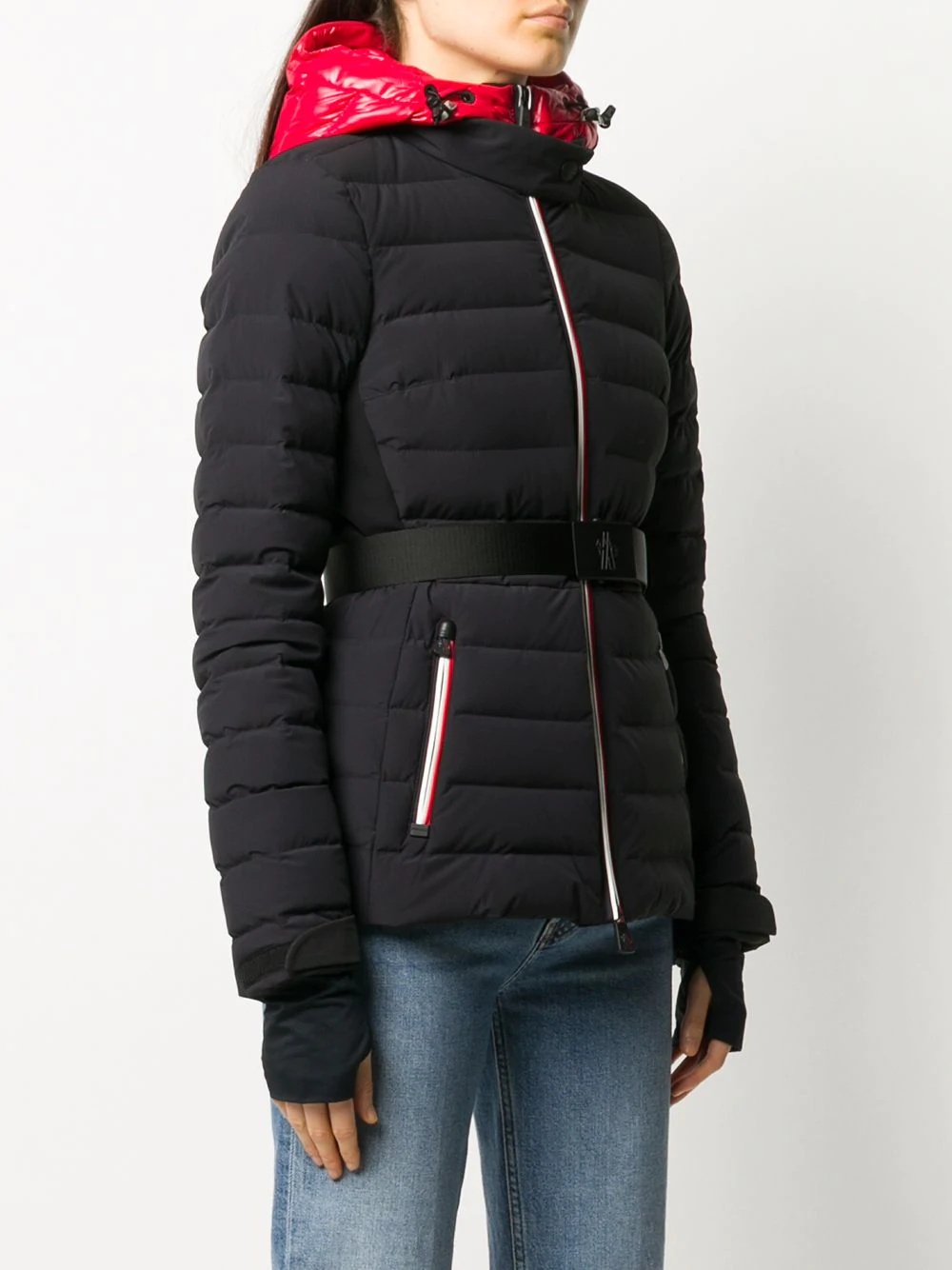 belted padded down jacket - 3