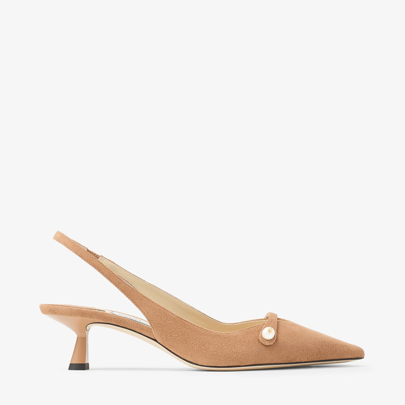 Amita 45 Toffee Suede Slingbacks 1