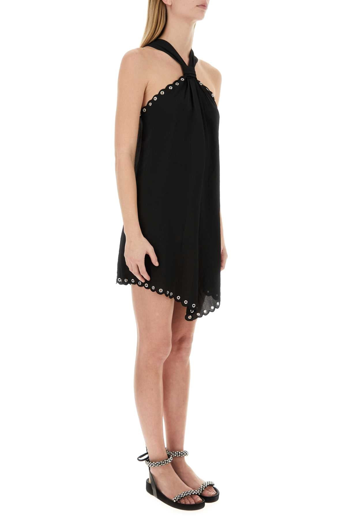 Isabel Marant Women Black Polyester Tegany Mini Dress - 3