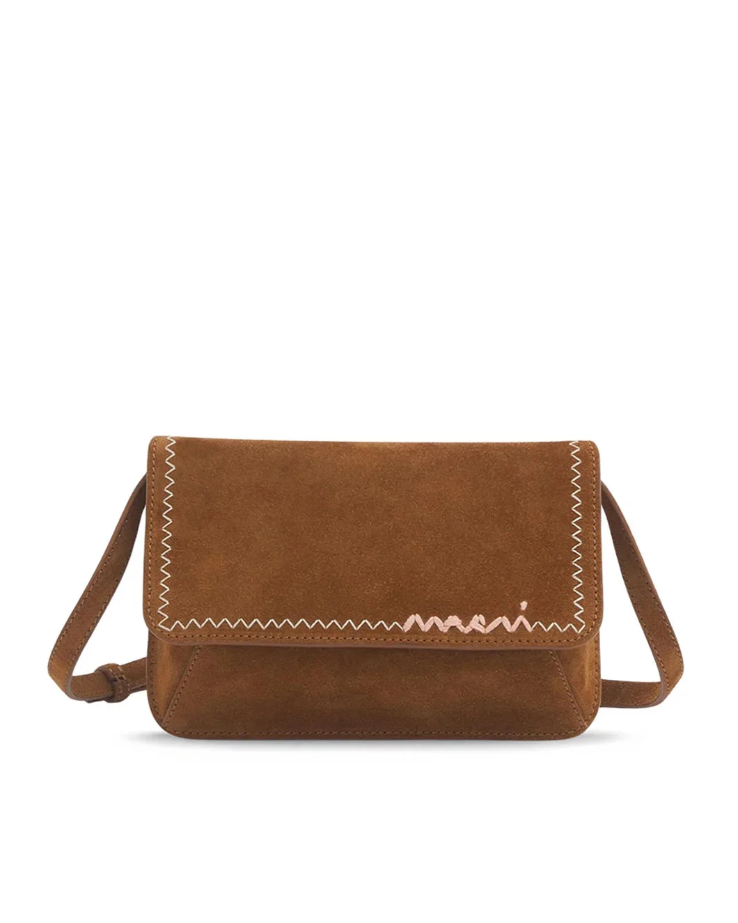 SUEDE SHOULDER BAG WITH MARNI MENDING - 1