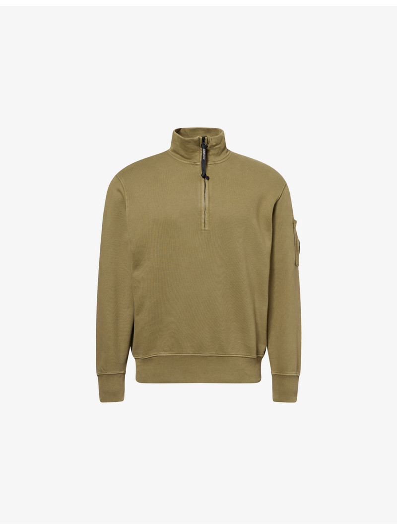 Half-Zip Long-Sleeve Cotton-Jersey Sweatshirt 1