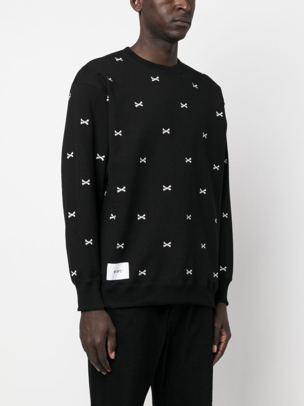 crossbone-embroidered jumper - 3